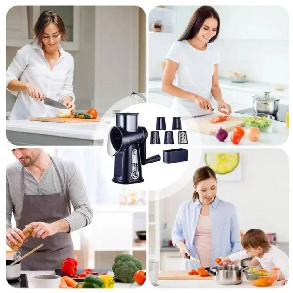 Multifunctional Hand Crank Rotary Vegetable Slicer