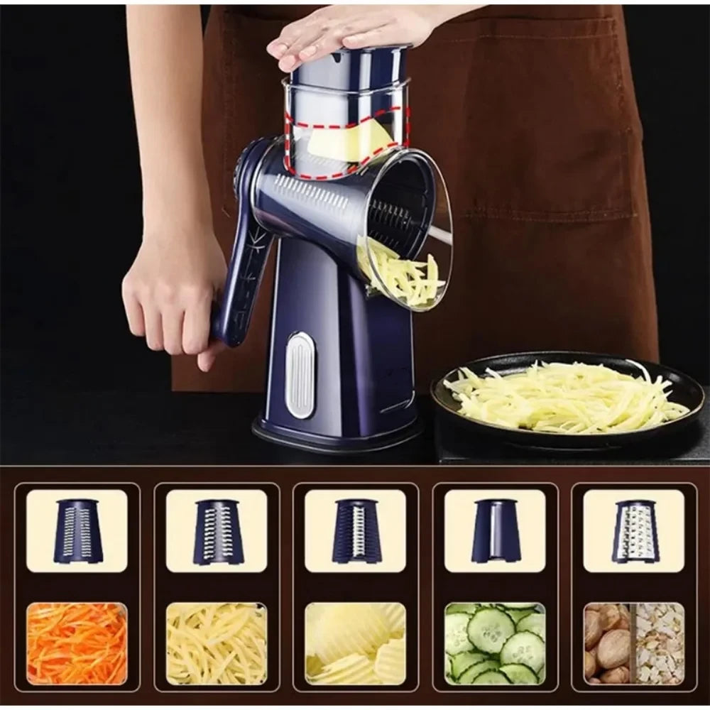 Multifunctional Hand Crank Rotary Vegetable Slicer